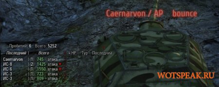 Мод счетчик нанесенного урона в бою на основе XVM для World of Tanks 0.9.15.0.1 WOT