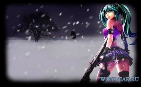 Картинка загрузки клиента в стиле аниме для World of tanks 0.9.15.1 WOT