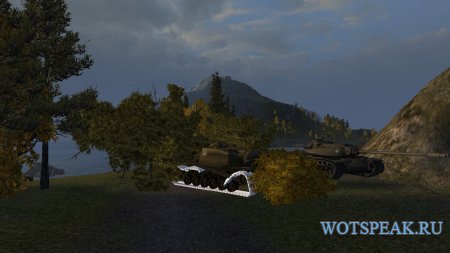 Сбитые гусеницы белым цветом для World of tanks 0.9.16 WOT
