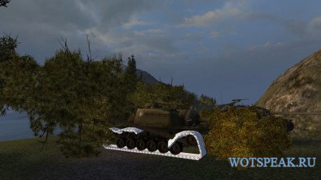 Сбитые гусеницы белым цветом для World of tanks 0.9.16 WOT