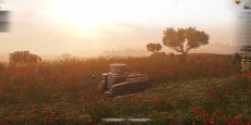 Яркий ангар "Маковое поле" для World of Tanks 0.9.13 WOT