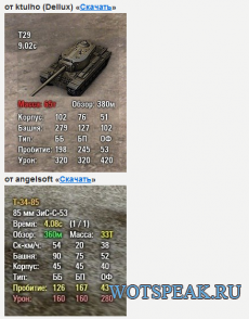 Информационная панель текущей цели для World of tanks 0.9.16 WOT (4 вариантов)
