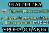 Мод подсчета статистики полученного урона от артиллерии для World of tanks 0.9.15.2 WOT