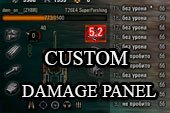 Custom Damage Panel - простая панель повреждений для World of tanks 0.9.19.1 WOT (3 варианта)
